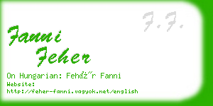 fanni feher business card